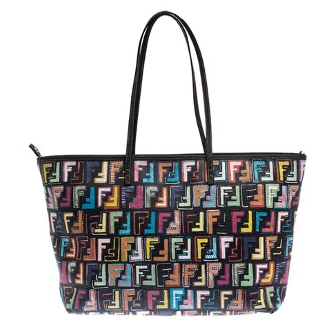 fendi zucca roll tote multicolor palazzo|Tote Bags .